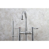 Concord Three-Handle 2-Hole Freestanding Tub Faucet with Hand Shower