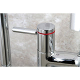 Concord Three-Handle 2-Hole Freestanding Tub Faucet with Hand Shower