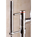 Concord Three-Handle 2-Hole Freestanding Tub Faucet with Hand Shower