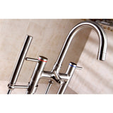 Concord Three-Handle 2-Hole Freestanding Tub Faucet with Hand Shower