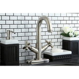 Concord Double-Handle 1-or-3 Hole Deck Mount 4-Inch Centerset Bathroom Faucet with Push-Up Pop-Up