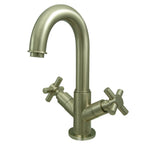 Concord Double-Handle 1-or-3 Hole Deck Mount 4-Inch Centerset Bathroom Faucet with Push-Up Pop-Up