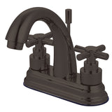 Elinvar Two-Handle 3-Hole Deck Mount 4" Centerset Bathroom Faucet with Brass Pop-Up