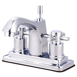 Concord Double-Handle 3-Hole Deck Mount 4-Inch Centerset Bathroom Faucet with Brass Pop-Up