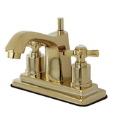 Millennium Double-Handle 3-Hole Deck Mount 4-Inch Centerset Bathroom Faucet with Brass Pop-Up