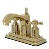 Millennium Two-Handle 3-Hole Deck Mount 4" Centerset Bathroom Faucet with Brass Pop-Up