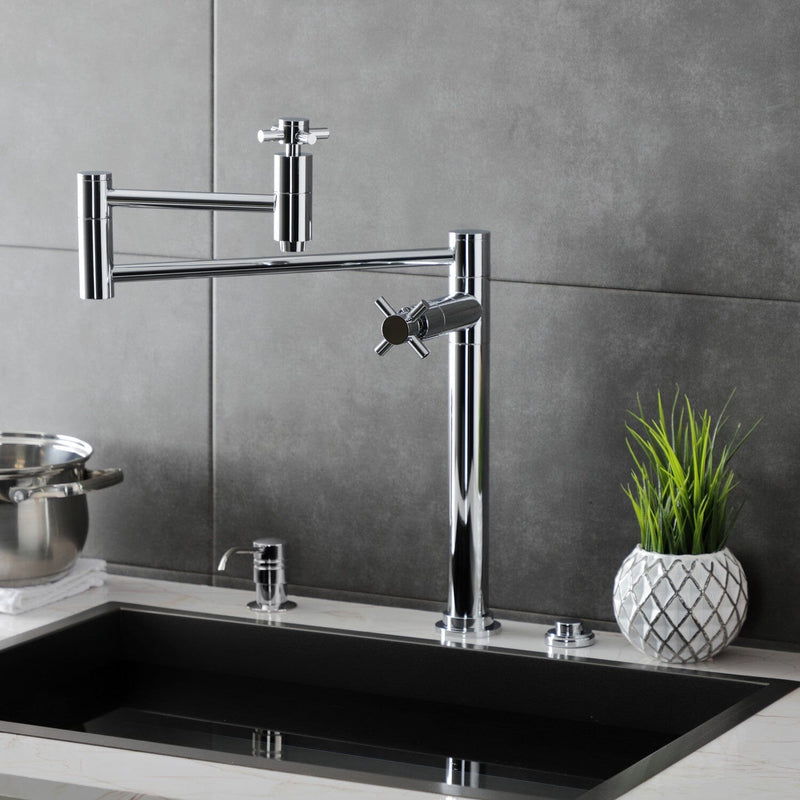 Concord Two-Handle 1-Hole Deck Mount Pot Filler Faucet