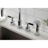 Kaiser Widespread Kitchen Faucet with Side Sprayer