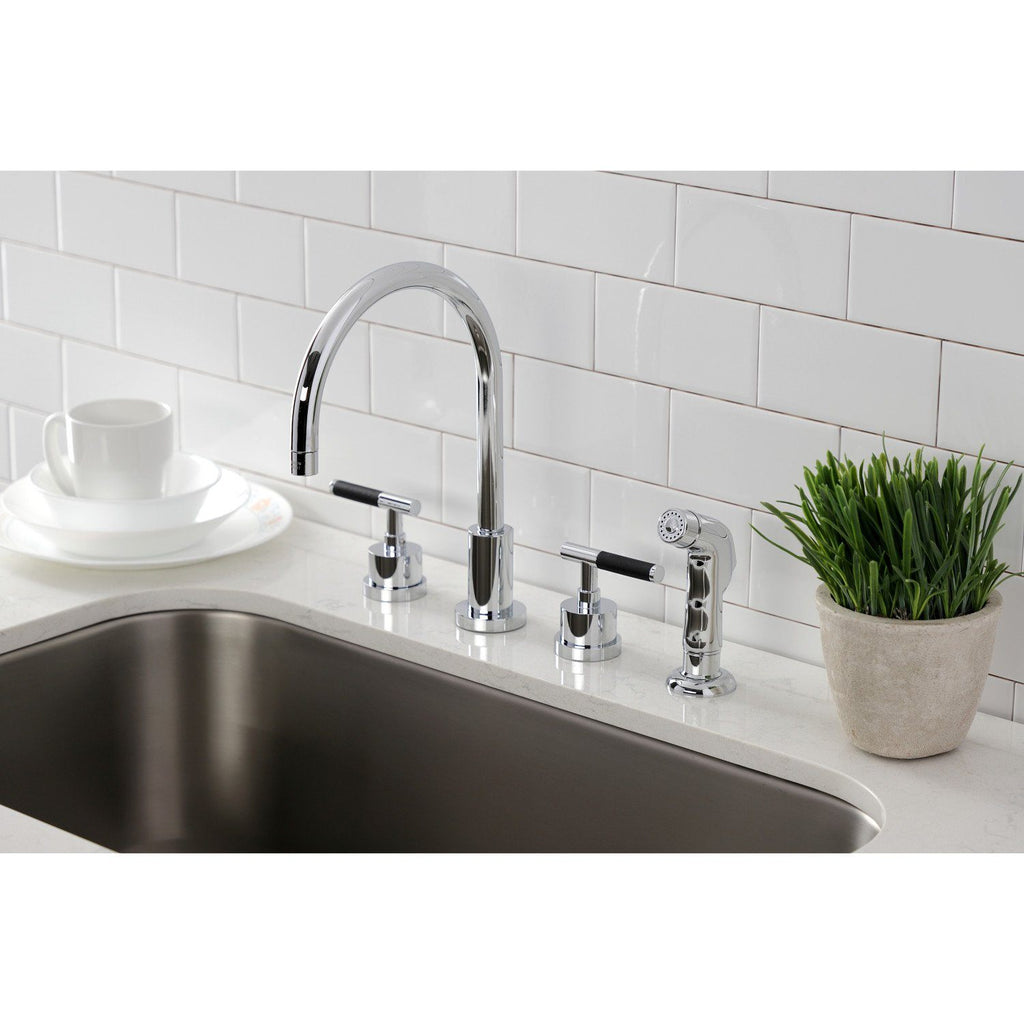Kaiser Widespread Kitchen Faucet with Side Sprayer