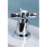 Millennium Two-Handle 4-Hole Deck Mount Widespread Kitchen Faucet with Plastic Sprayer