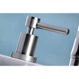 Concord Two-Handle 4-Hole Deck Mount Widespread Kitchen Faucet with Plastic Sprayer