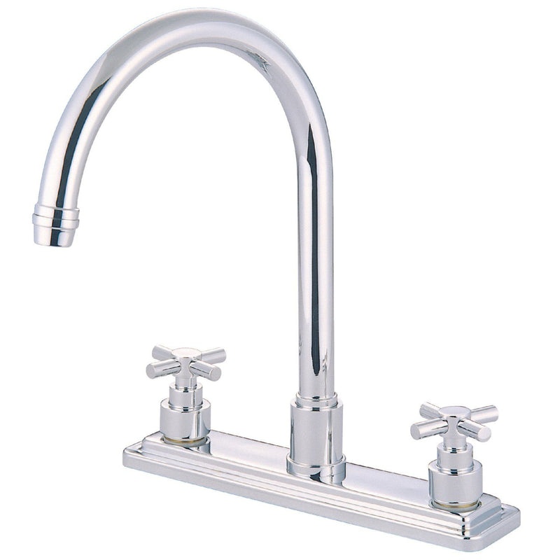 Two-Handle 3-Hole 8" Centerset Kitchen Faucet
