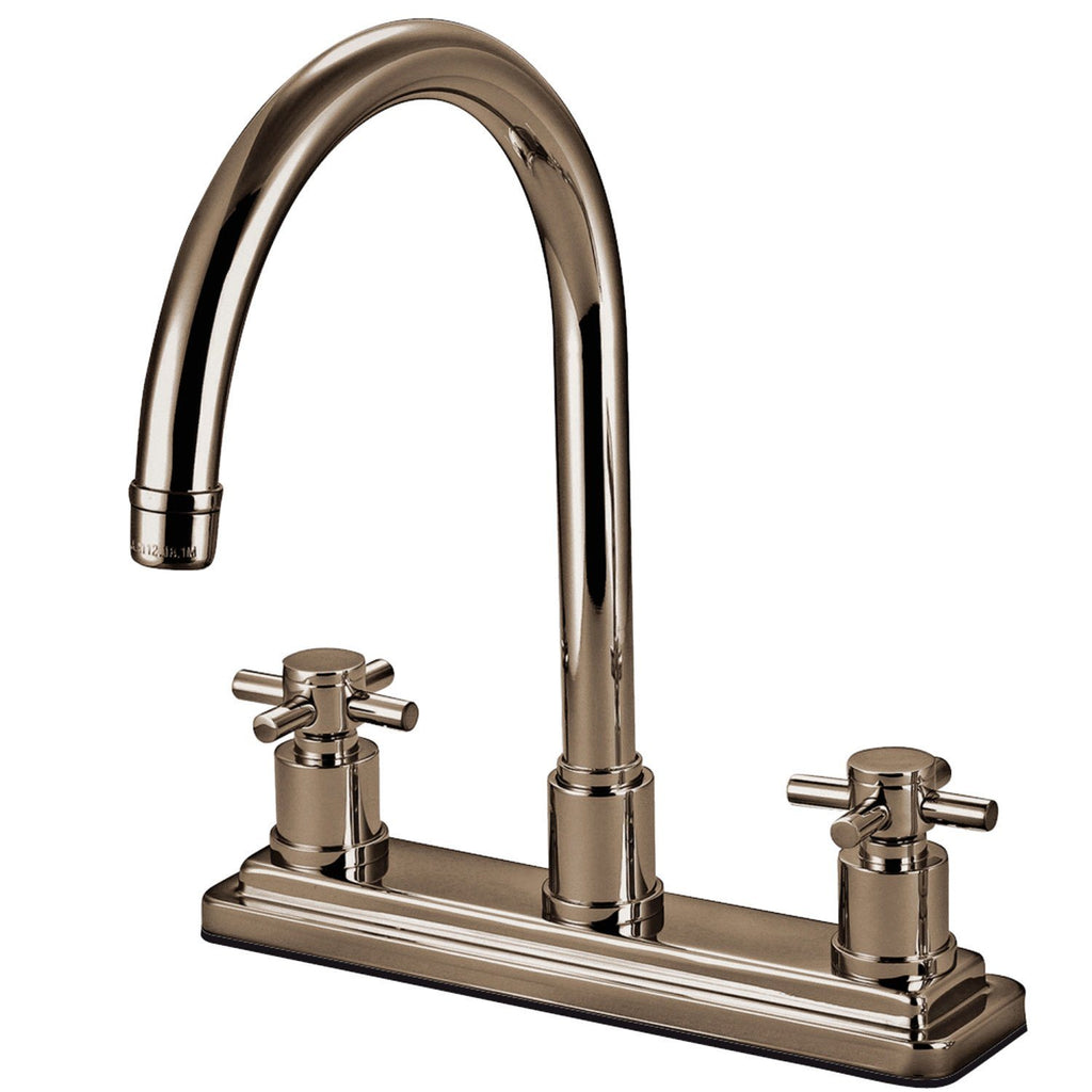 Concord Two-Handle 1-or-3 Hole Deck Mount 8" Centerset Kitchen Faucet