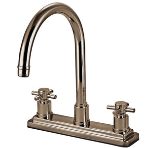 Concord Two-Handle 1-or-3 Hole Deck Mount 8" Centerset Kitchen Faucet