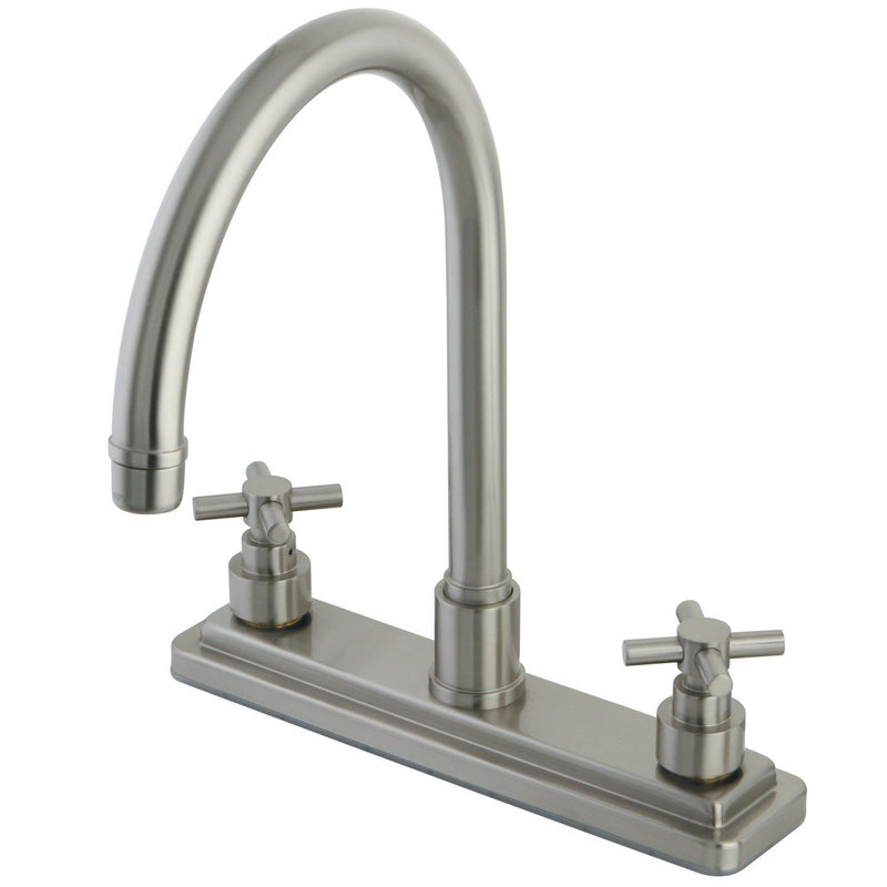 Two-Handle 3-Hole 8" Centerset Kitchen Faucet