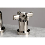 Millennium Two-Handle 3-Hole Deck Mount Widespread Bathroom Faucet with Brass Pop-Up