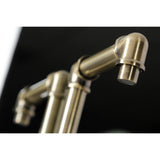 Belknap One-Handle 1-Hole Bathroom Faucet with Deck Plate and Push Pop-Up Drain