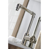 Belknap One-Handle 1-Hole Bathroom Faucet with Deck Plate and Push Pop-Up Drain