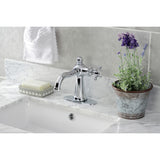 Nautical Single-Handle 1-Hole Deck Mount Bathroom Faucet with Push Pop-Up and Deck Plate