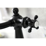 Nautical Single-Handle 1-Hole Deck Mount Bathroom Faucet with Push Pop-Up and Deck Plate