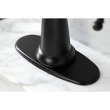 Nautical One-Handle 1-Hole Bathroom Faucet with Deck Plate and Push Pop-Up Drain