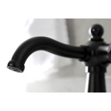 Nautical Single-Handle 1-Hole Deck Mount Bathroom Faucet with Push Pop-Up and Deck Plate