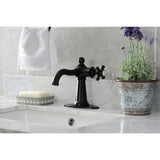 Nautical Single-Handle 1-Hole Deck Mount Bathroom Faucet with Push Pop-Up and Deck Plate