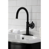 Belknap One-Handle 1-Hole Bathroom Faucet with Deck Plate and Push Pop-Up Drain