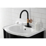 Belknap One-Handle 1-Hole Bathroom Faucet with Deck Plate and Push Pop-Up Drain
