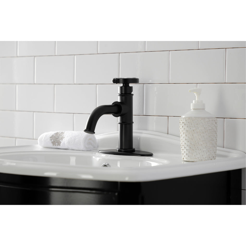 Belknap Single-Handle 1-Hole Deck Mount Bathroom Faucet with Push Pop-Up and Deck Plate