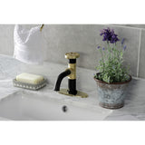 Belknap One-Handle 1-Hole Bathroom Faucet with Deck Plate and Push Pop-Up Drain