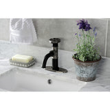 Belknap One-Handle 1-Hole Bathroom Faucet with Deck Plate and Push Pop-Up Drain