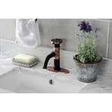 Belknap One-Handle 1-Hole Bathroom Faucet with Deck Plate and Push Pop-Up Drain