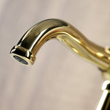Fuller One-Handle 1-Hole Bathroom Faucet with Deck Plate and Push Pop-Up Drain