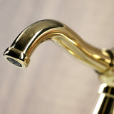 Belknap One-Handle 1-Hole Bathroom Faucet with Deck Plate and Push Pop-Up Drain