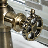 Fuller One-Handle 1-Hole Bathroom Faucet with Deck Plate and Push Pop-Up Drain