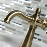 Hamilton One-Handle 1-Hole Bathroom Faucet with Deck Plate and Push Pop-Up Drain