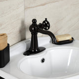 Fuller One-Handle 1-Hole Bathroom Faucet with Deck Plate and Push Pop-Up Drain