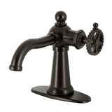 Fuller Single-Handle 1-Hole Deck Mount Bathroom Faucet with Push Pop-Up and Deck Plate