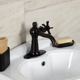 Hamilton One-Handle 1-Hole Bathroom Faucet with Deck Plate and Push Pop-Up Drain
