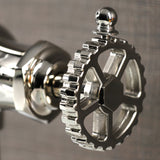 Fuller One-Handle 1-Hole Bathroom Faucet with Deck Plate and Push Pop-Up Drain