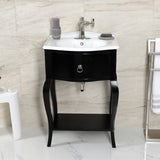 Hamilton One-Handle 1-Hole Bathroom Faucet with Deck Plate and Push Pop-Up Drain