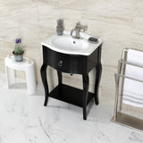 Hamilton One-Handle 1-Hole Bathroom Faucet with Deck Plate and Push Pop-Up Drain