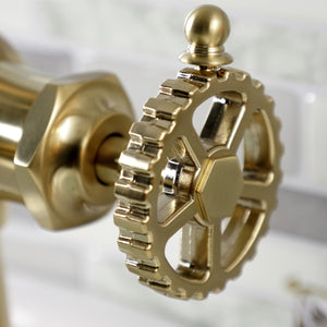 Fuller One-Handle 1-Hole Bathroom Faucet with Deck Plate and Push Pop-Up Drain