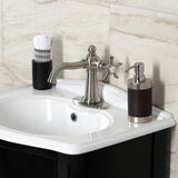 Hamilton One-Handle 1-Hole Bathroom Faucet with Deck Plate and Push Pop-Up Drain