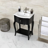 Hamilton One-Handle 1-Hole Bathroom Faucet with Deck Plate and Push Pop-Up Drain