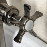 Hamilton One-Handle 1-Hole Bathroom Faucet with Deck Plate and Push Pop-Up Drain