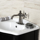Hamilton One-Handle 1-Hole Bathroom Faucet with Deck Plate and Push Pop-Up Drain