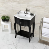 Hamilton One-Handle 1-Hole Bathroom Faucet with Deck Plate and Push Pop-Up Drain