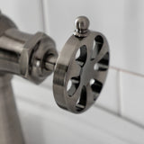 Belknap One-Handle 1-Hole Bathroom Faucet with Deck Plate and Push Pop-Up Drain